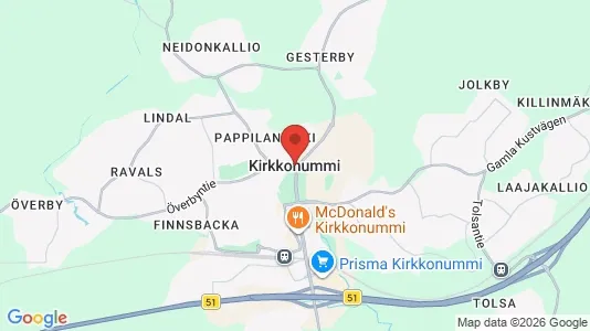 Apartments for rent i Kirkkonummi - kort over placeringen