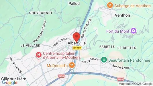 Apartments for rent i Albertville - kort over placeringen