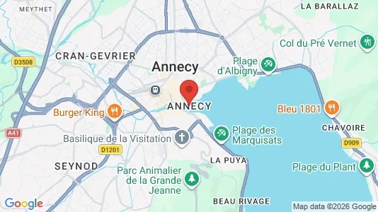 Apartments for rent i Annecy - kort over placeringen