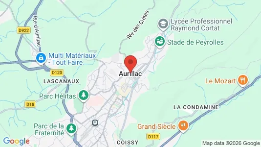 Apartments for rent i Aurillac - kort over placeringen