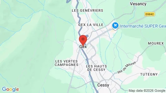 Houses for rent i Gex - kort over placeringen