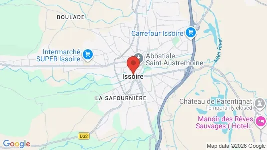 Houses for rent i Issoire - kort over placeringen