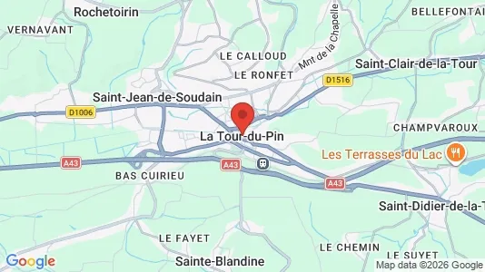 Houses for rent i La Tour-du-Pin - kort over placeringen