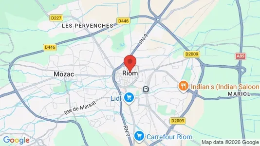 Houses for rent i Riom - kort over placeringen