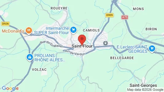 Houses for rent i Saint-Flour - kort over placeringen