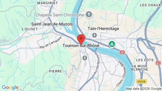 Apartments for rent i Tournon-sur-Rhône - kort over placeringen