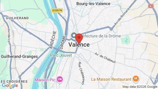 Houses for rent i Valence - kort over placeringen
