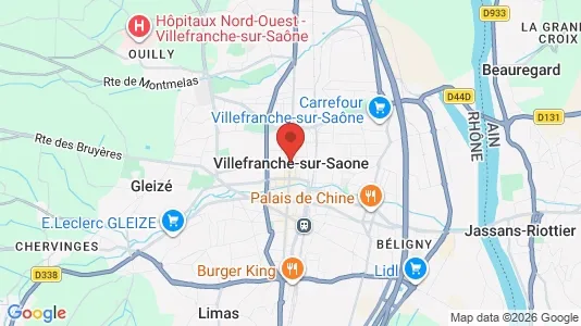 Apartments for rent i Villefranche-sur-Saône - kort over placeringen