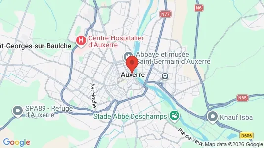 Houses for rent i Auxerre - kort over placeringen