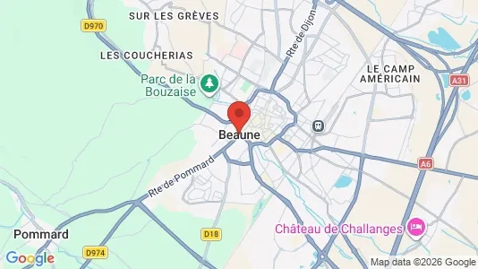 Apartments for rent i Beaune - kort over placeringen