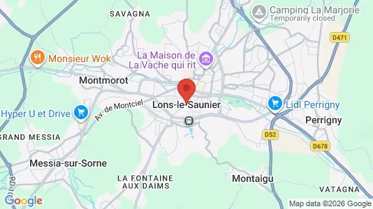 Apartments for rent i Lons-le-Saunier - kort over placeringen