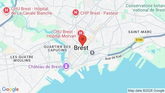 Apartments for rent i Brest - kort over placeringen