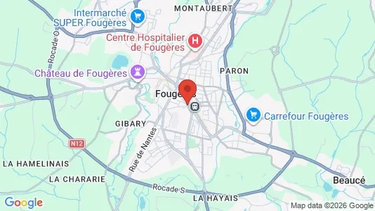 Apartments for rent i Fougères-Vitré - kort over placeringen