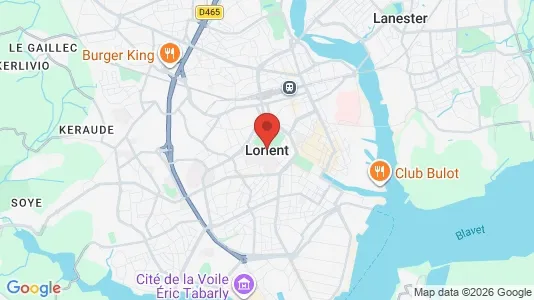 Apartments for rent i Lorient - kort over placeringen