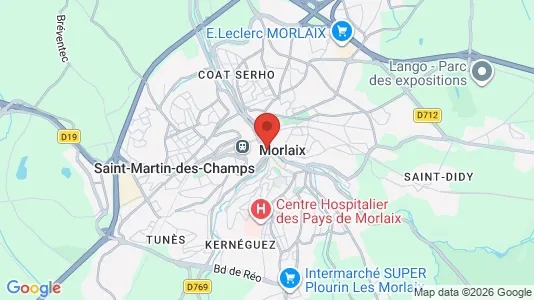 Apartments for rent i Morlaix - kort over placeringen
