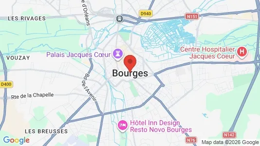 Houses for rent i Bourges - kort over placeringen