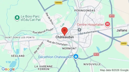Apartments for rent i Châteaudun - kort over placeringen