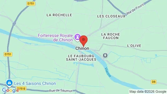 Houses for rent i Chinon - kort over placeringen