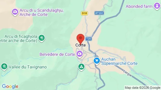 Apartments for rent i Corte - kort over placeringen