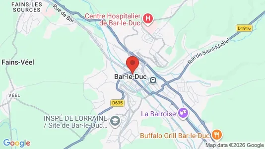 Apartments for rent i Bar-le-Duc - kort over placeringen