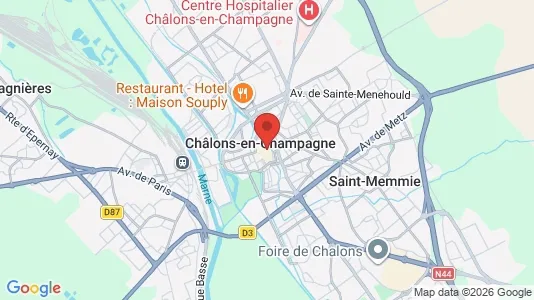 Houses for rent i Châlons-en-Champagne - kort over placeringen