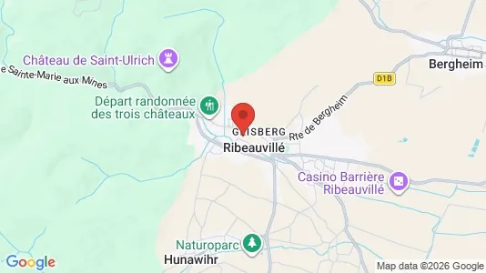 Apartments for rent i Colmar-Ribeauvillé - kort over placeringen