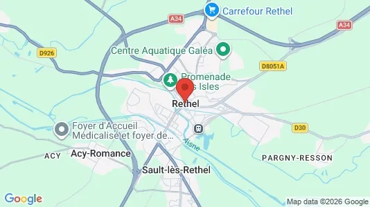 Apartments for rent i Rethel - kort over placeringen