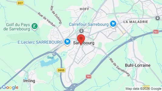 Apartments for rent i Sarrebourg - kort over placeringen