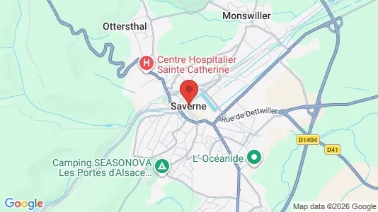 Apartments for rent i Saverne - kort over placeringen