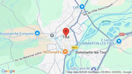 Apartments for rent i Toul - kort over placeringen