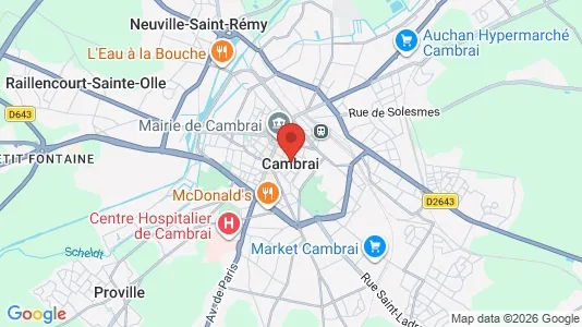 Apartments for rent i Cambrai - kort over placeringen
