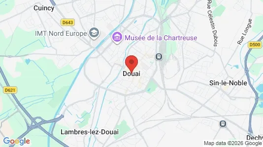Apartments for rent i Douai - kort over placeringen