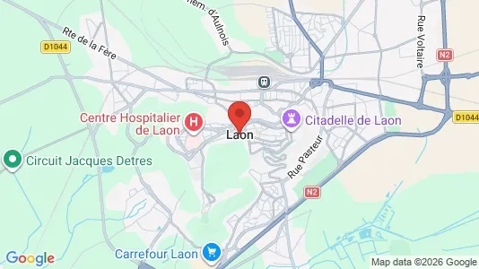 Houses for rent i Laon - kort over placeringen