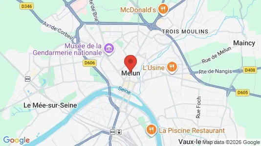 Apartments for rent i Melun - kort over placeringen