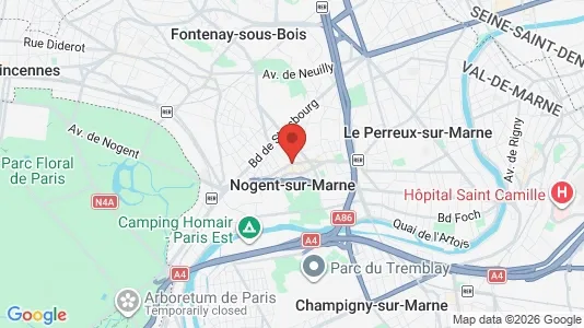 Houses for rent i Nogent-sur-Marne - kort over placeringen