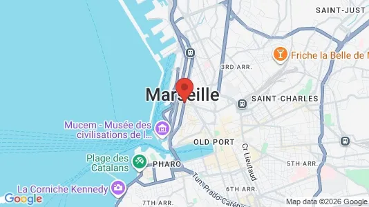 Apartments for rent i Marseille 2ème arrondissement - kort over placeringen