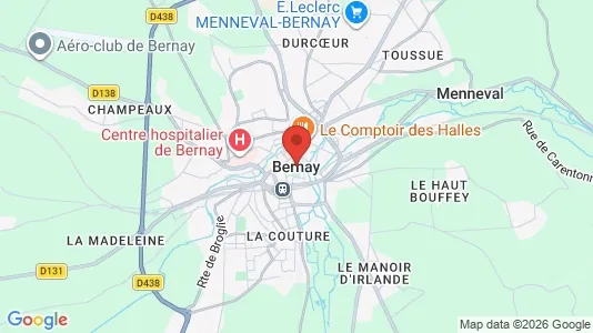 Houses for rent i Bernay - kort over placeringen