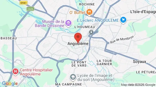 Houses for rent i Angoulême - kort over placeringen