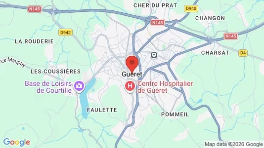 Apartments for rent i Guéret - kort over placeringen
