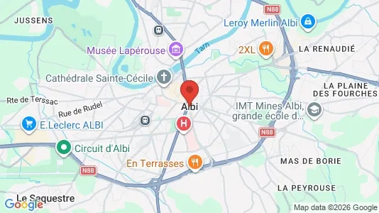 Houses for rent i Albi - kort over placeringen