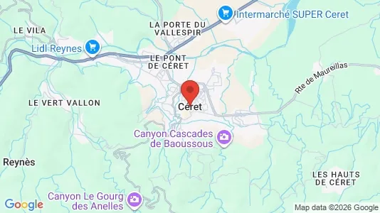 Apartments for rent i Céret - kort over placeringen