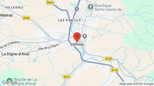 Apartments for rent i Limoux - kort over placeringen