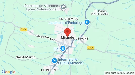 Houses for rent i Mirande - kort over placeringen