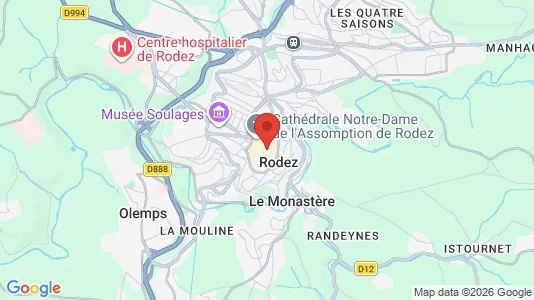 Apartments for rent i Rodez - kort over placeringen