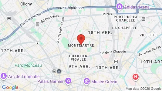 Apartments for rent i Paris 18ème arrondissement - Montmartre - kort over placeringen