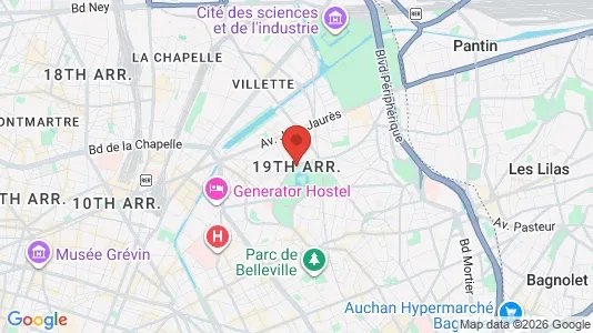 Apartments for rent i Paris 19ème arrondissement - kort over placeringen