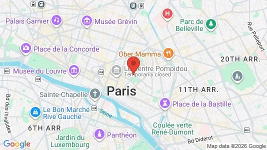 Apartments for rent i Paris 4ème arrondissement - Marais - kort over placeringen