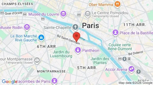 Rooms for rent i Paris 5ème arrondissement - Latin Quarter - kort over placeringen