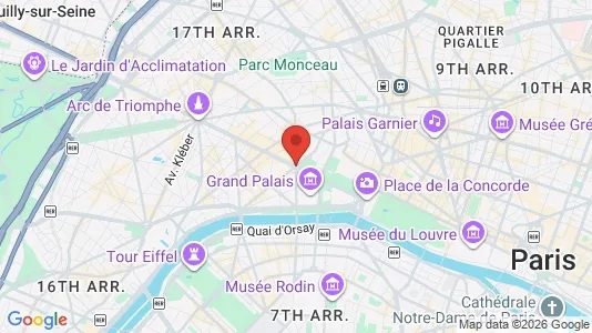 Apartments for rent i Paris 8ème arrondissement - kort over placeringen
