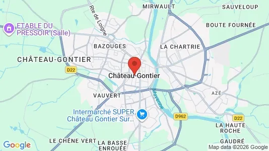 Apartments for rent i Château-Gontier - kort over placeringen